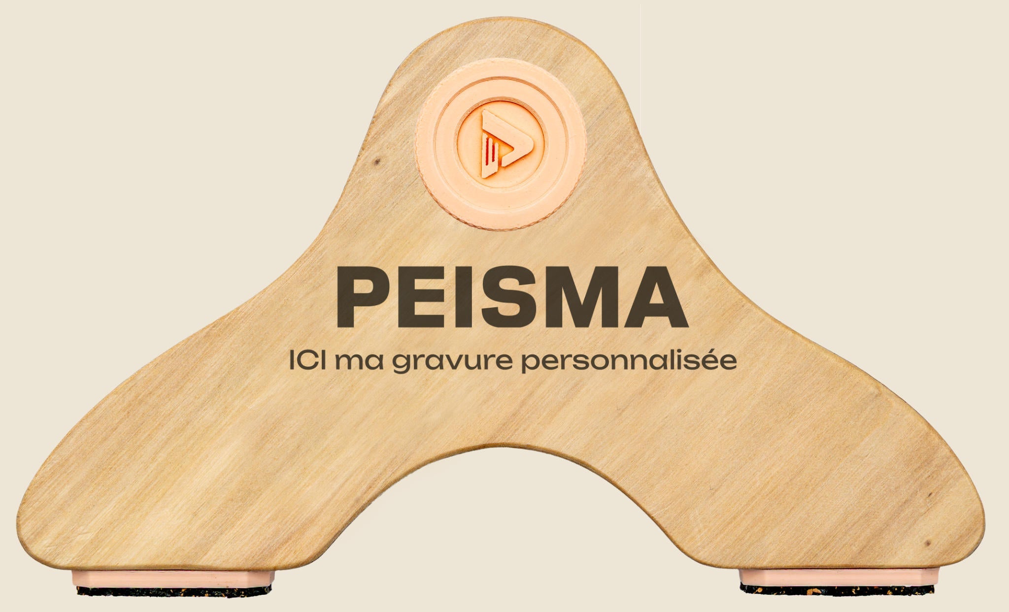socle d'une parallette Peisma avec gravure personnalisée
